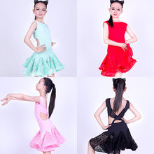 2019 Girl Lace sleeveless Latin Dancewear Standard Kids Latin Competition dance Dress Children Salsa Ballroom Dancing costumes 2024 - buy cheap