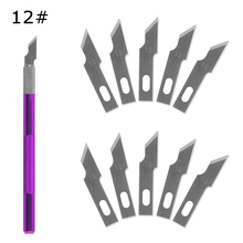 1 Knife Handle with 10 Blade Replacement 12# Scalpel DIY Cutting Tool PCB Repair Fruit Food Craft Sculpture Engraving 2024 - buy cheap