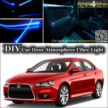 Afinação de Luz Ambiente interior Atmosfera Luzes Faixa de Fibra Óptica Para O Mitsubishi Lancer Evolution LanEvo iluminação Do Painel Da Porta 2024 - compre barato