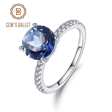 Женское кольцо для помолвки GEM'S BALLET, браслет из серебра 925 пробы с натуральным иолитом и синим мистическим кварцем, карат 2024 - купить недорого
