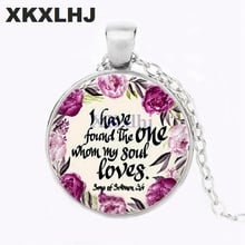 XKXLHJ Bible Verses Scripture Necklace Silver Plated Pendant Necklace For Christian Quote Jewelry Party Favor Gifts 2024 - buy cheap