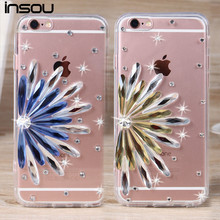 Luxury Sunflower Diamond 3D Rhinestone Case Soft Clear TPU Case For iphone 6 6S 4.7 inch & iPhone6 Plus 5.5" 5se 5s 5 4 4s Cover 2024 - buy cheap