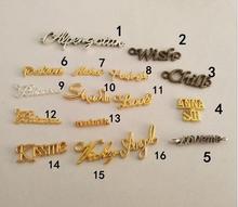 WholeSale 5000pcs/lot Letters Love Word KissMe DIY Metal Charms Pendants Earrings Necklace Keychain Jewelry Making Custom logo 2024 - buy cheap