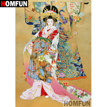 HOMFUN Diamond Painting Full Square/Round Drill 5D DIY "Japanese woman" Daimond Embroidery Rhinestone Cross Stitch Decor A08812 2024 - buy cheap