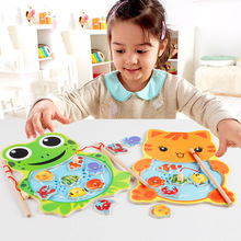 Montessori brinquedos para crianças de madeira cedo brinquedos educativos crianças 3d magnético dos desenhos animados animais de pesca jogo interativo desenvolvimento 2024 - compre barato