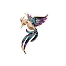 Free shipping Fashion new phoenix drop glaze enamel delicate high-grade brooch 2024 - buy cheap