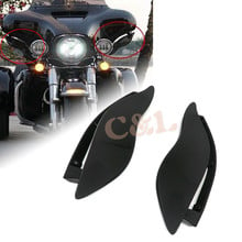 Dark Smoke-deflectores de aire ajustables ABS, cubierta de ala lateral para Harley Street Glide, modelos Electra Glide, triglide, modelos 2014-2016 2024 - compra barato