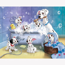 Full square round Diamond Embroidery cute bathing dogs 5D DIY Diamond Painting Cross Stitch mosaic Rhinestones bathroom decor 2024 - buy cheap