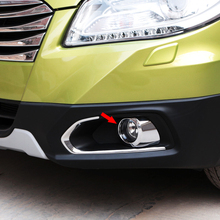 ABS хром для Suzuki SX4 S-Cross 2014 2015 2016 Автомобильная передняя противотуманная фара крышка кольца отделка Литье авто аксессуары 2 шт 2024 - купить недорого