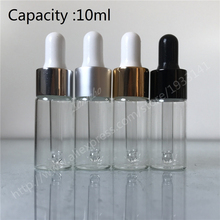 24 x 10ml Empty Clear Glass Essential Oil Dropper Bottle, glass dropper bottle, 10cc Transparen Pipette Dropper Vial 2024 - buy cheap