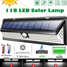 118 LED 1000LM 270 Degree Garden Solar Lights Outdoor Waterproof IP65 LED Wall Solar Panel Light Solar Lamp Garden Motion Sensor 2024 - buy cheap