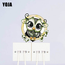 YOJA-pegatina de interruptor de colores, animales, flores, búho, decoración personalizada para pared del dormitorio y sala de estar, 10SS0030 2024 - compra barato