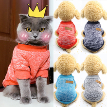 Classic Pet Cat Pullover Sweater Warm Clothes for Cats Kedi Hoodie Cat Costume For Pets Cats Clothing Mascotas Katten Gatos Suit 2024 - buy cheap