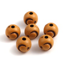DoreenBeads Acrílico Beads Round Brown Padrão Lua Imitação de Madeira DIY Componentes Sobre 10mm de Diâmetro, Buraco: aproximadamente 2.3mm, 300 pcs 2024 - compre barato