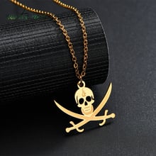 Nextvance 316L Espadas de Aço Inoxidável Série Pirata Crânio Pingente Colar de Ouro Cadeia de Colares Para A Jóia Unisex 2024 - compre barato