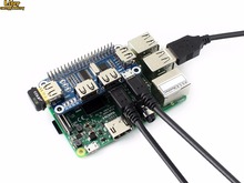 Waveshare 4-портовая стандартная шляпа для RPi Zero / Zero W/B + /2B /3B /3B +,USB-UART для последовательной отладки, совместима с USB2.0/1,1 2024 - купить недорого