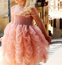 Летнее розовое платье-пачка принцессы для маленьких девочек летнее Повседневное платье без рукавов для маленьких девочек, сарафан 2024 - купить недорого