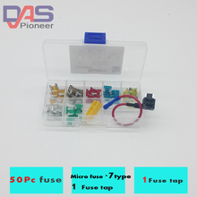 micro fuse tap with  (APS) 50pcs mixed fusivel  box  Japan Auto Fuses Boat Truck Blade car fuse  5A 7.5A 10A 15A 20A 25A 30A 2024 - buy cheap