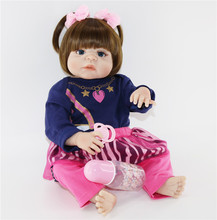 57 см полностью силиконовая кукла для новорожденных девочек, виниловая кукла для новорожденных принцесс, Bebe Bathe, сопутствующая игрушка, подарок на день рождения 2024 - купить недорого
