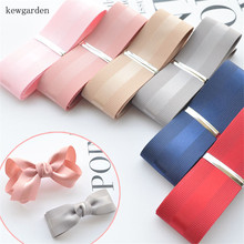 Kewgarden 25mm 2.5cm Stripe Satin Ribbons DIY Bowknot Accessories Riband Handmade Tape Ribbon 10m/lot 2024 - buy cheap