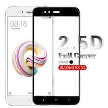 2.5D Edge Anti-Scratch Full Coverage Tempered Glass For Xiaomi 5X A1 Clear Glass Film Screen Protector White&Black+Cleaning Kits 2024 - buy cheap