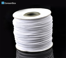 Doreen Box Lovely 1 Roll(about 40M) White Elastic Cotton Covered Latex Thread Cord 2mm (B21704) 2024 - buy cheap