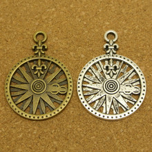 10pcs Fashion Vintage Metal Zinc Alloy Nautical Compass Charms DIY Compass Bracelets Necklace Pendant Charms Jewelry Making 2024 - buy cheap