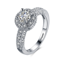 Exquisitos anillos de circonia cúbica para mujer, joyería de boda, diamantes de imitación, anillos de moda de Color blanco dorado, corazones y flechas, Anillos de circón cúbico AAA 2024 - compra barato