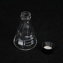 Glass 50ml Conical Erlenmeyer Narrow Mouth Screw Cap Flask Lab Glassware 2024 - buy cheap