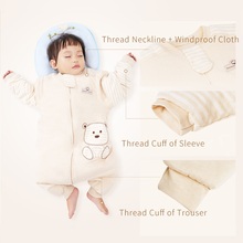 Bebê Sleepwear Pijama de Algodão Macio Respirável Noite roupas Bebês Manga Destacável Fit Outono Primavera e Inverno para 0-4 ano 2024 - compre barato