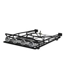 Portaequipajes de Metal con soporte del neumático y luz LED de repuesto, para Rock Crawler 1:10 RC AXial SCX10 y SCX10 II 90046 90047 D90 2024 - compra barato