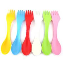 6pcs/set Outdoor Spoon Fork Knife Sawtooth Camping Hiking Travel Plastic Utensils Combo Tableware Various Colors 2024 - buy cheap