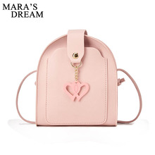 Mara's Dream Fashion PU Leather Female Handbag Tassel Heart Zipper Crossbody Bag For Women Messenger Bags Women Shoulder Bag Sac 2024 - buy cheap