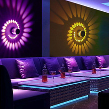 Colorida RGB 360 Graus Espiral Buraco Cafe Bar KTV Instalar Superfície LEVOU Luminária de Luz Lâmpada de Parede Luzes Do Corredor De Controle Remoto 2024 - compre barato