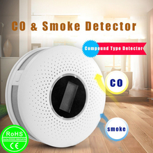 Carbon Monoxide Gas Tester CO&Smoke Combination Sound Alarm Monitor Detector Fire Sensor Plastic Carbon Monoxide Detector 2024 - buy cheap