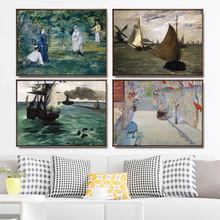 Cuadros de decoración para el hogar, imágenes impresas para el salón, pintura francesa, Edouard 2024 - compra barato