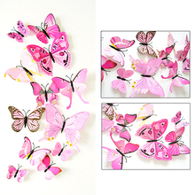 12pçs 3d adesivos de parede borboleta ímã de geladeira festa de casamento decoração de quarto diy 09wg 2024 - compre barato
