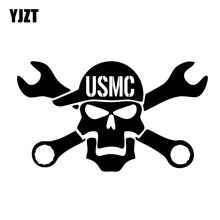 YJZT-pegatina de vinilo para coche, 14,5 CM x 8,5 CM, USMC, Cuerpo de Marines de los Estados Unidos, C3-0082 negro/plata 2024 - compra barato
