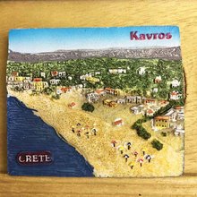 Greece Crete tourism souvenir refrigerator magnet canea famous Pink Beach Scenic refrigerator Fridge Magnets 2024 - buy cheap