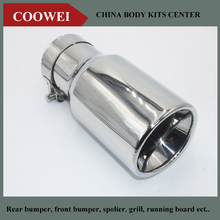 Universal Car Exhaust Muffler Tip Stainless Steel Pipe Chrome Trim Modified Car Tail Throat Liner Pipe Exhaust System 2024 - buy cheap