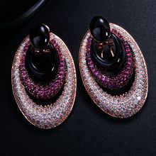 New Multi Colorful Cubic Zirconia Dangle Earrings For Women multi color stone Long Drop Earrings Jewelry Female Fashion Earring 2024 - buy cheap