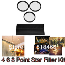 1 conjunto 55 mm 4 6 8 pontos estrela filtro KIT 4X 6X 8X estrela filtro KIT SET com CASE grátis para lente DSLR DC para CANON NIKON PENTAX 2024 - compre barato