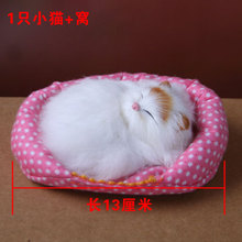 Juguete de simulación de cabeza amarilla para gato, muñeco de gato durmiendo de polietileno y piel, alrededor de 13cm, 0742 2024 - compra barato