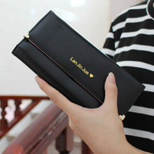 can be tracked!!!!! 2018 Fashion Women clutch Wallets bag solid PU Leather Long Wallet high quality black Lady phone card Purse 2024 - buy cheap