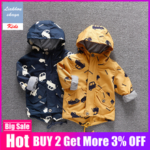 Liakhouskaya 2021 New Spring Jacket Boys Jacket Hooded Top Cute Car Coat Outerwear Windbreaker Coats Kids Baby Children Clothing 2024 - buy cheap