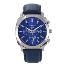 Relógio de couro masculino à prova d'água 30m, relógio de quartzo da moda casual de negócios para homens 2024 - compre barato