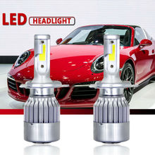 Universal 2pcs Headlights COB C9 H4/9003/H10 LED 200W 40000LM 6000K Car Headlamp Set Hi/Lo Beam Auto Bulbs 2024 - buy cheap