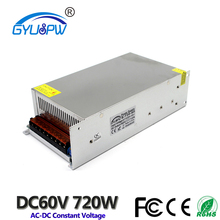 Fuente de alimentación de interruptor de conmutación, transformador de voltaje de 720 V, CC 60V, 12A, 220 W, CA DC60V, SMPS para Motor enrutador CNC de luz LED 2024 - compra barato