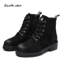 2018 Casual Shoes Women Fashion Brand Martin Boots Real Leather Lady chaussure Autumn Female footware Black Boots botas mujer 2024 - buy cheap