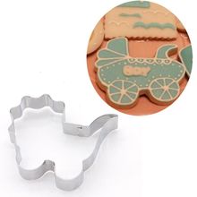 New 3D Baby Car Cookie Cutter Cake Molds Stainless Steel Pastry Biscuit Baking Mold Fondant Cake Decorating Tools Handmade Gift 2024 - buy cheap